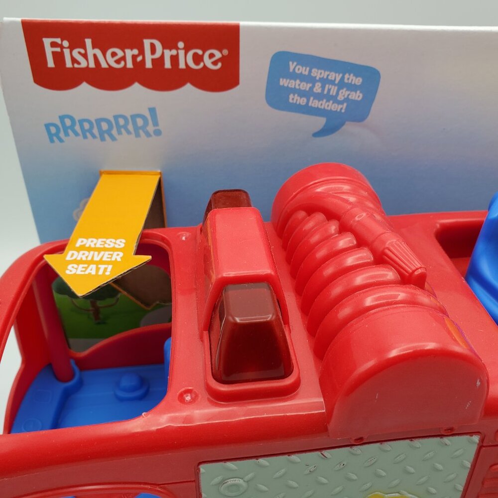 Fisher Price Fire Engine Truck Little People Toy Light Up & Singing Ages 1-5 - Picture 4 of 7